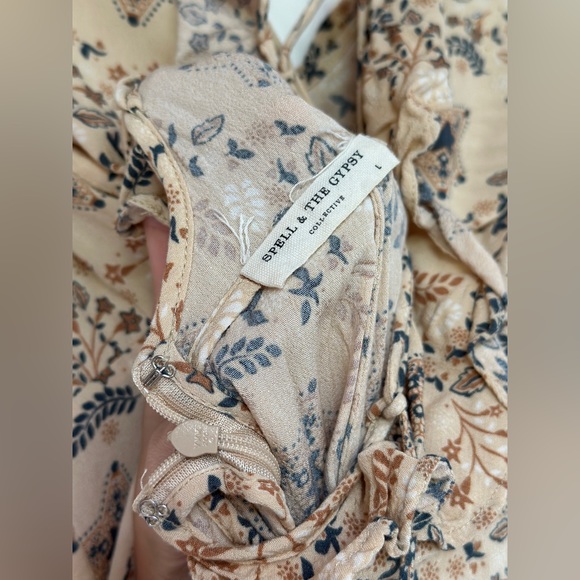 SPELL Celestial Mini Dress in Cream (Pre-Owned) Size Large Rare - Picture 6 of 7